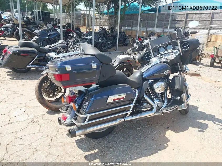 2013 Harley-Davidson Flhtcu Ultra Classic Electra Gld VIN: 1HD1FCM1XDB670722 Lot: 45513151