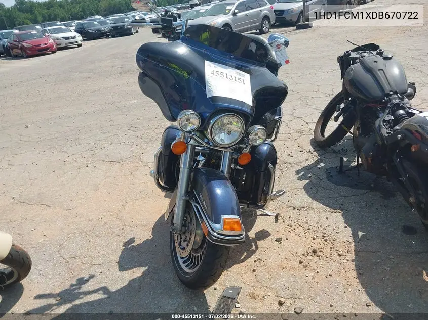2013 Harley-Davidson Flhtcu Ultra Classic Electra Gld VIN: 1HD1FCM1XDB670722 Lot: 45513151