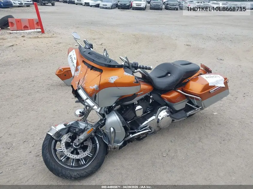 2014 Harley-Davidson Flhtk Electra Glide Ultra Ltd VIN: 1HD1KEL10EB668715 Lot: 44985871