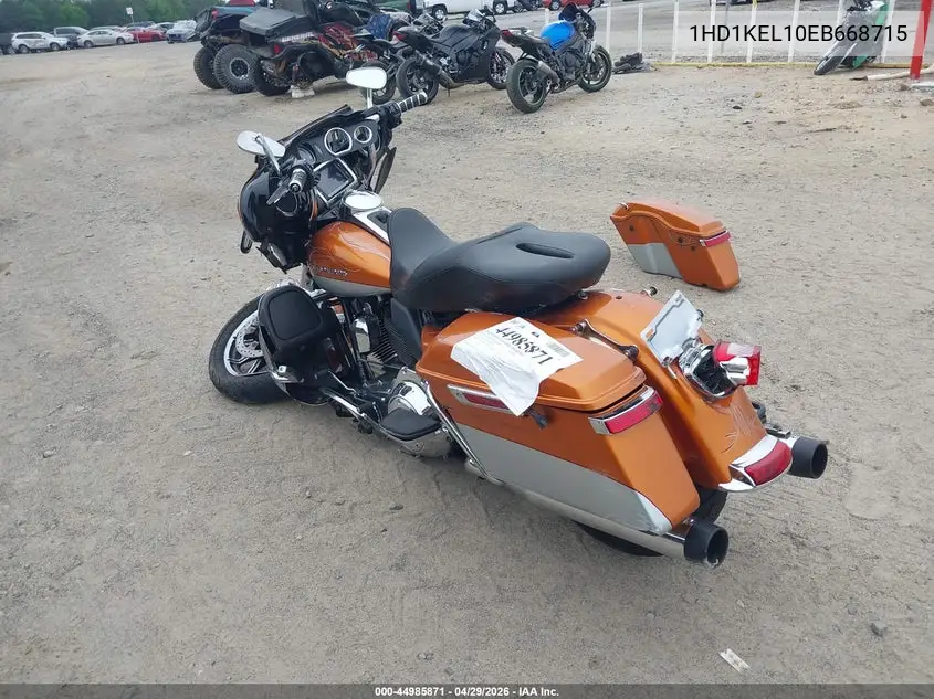 2014 Harley-Davidson Flhtk Electra Glide Ultra Ltd VIN: 1HD1KEL10EB668715 Lot: 44985871