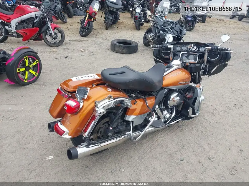 2014 Harley-Davidson Flhtk Electra Glide Ultra Ltd VIN: 1HD1KEL10EB668715 Lot: 44985871