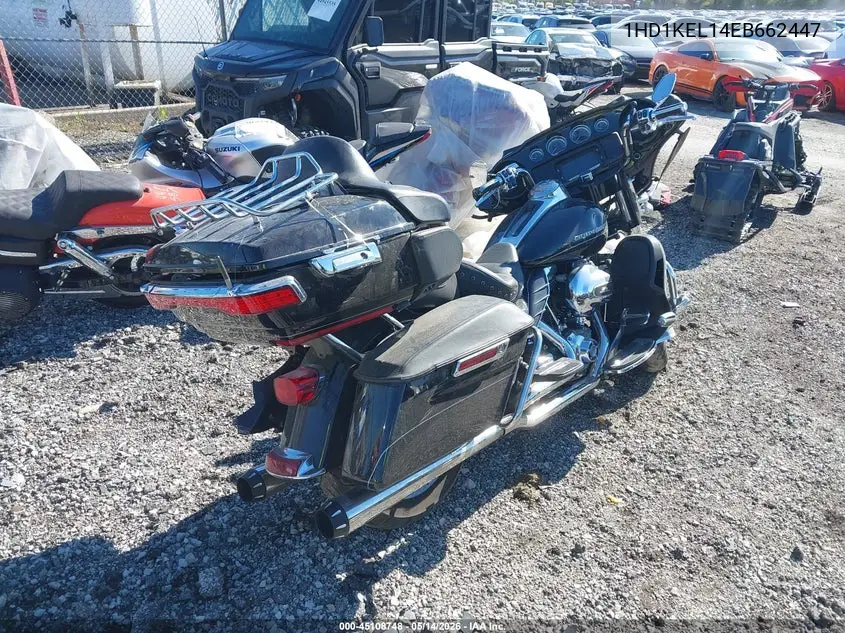 2014 Harley-Davidson Flhtk Electra Glide Ultra Ltd VIN: 1HD1KEL14EB662447 Lot: 45108748