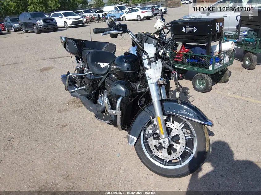2014 Harley-Davidson Flhtk Electra Glide Ultra Ltd VIN: 1HD1KEL12EB647106 Lot: 45266873