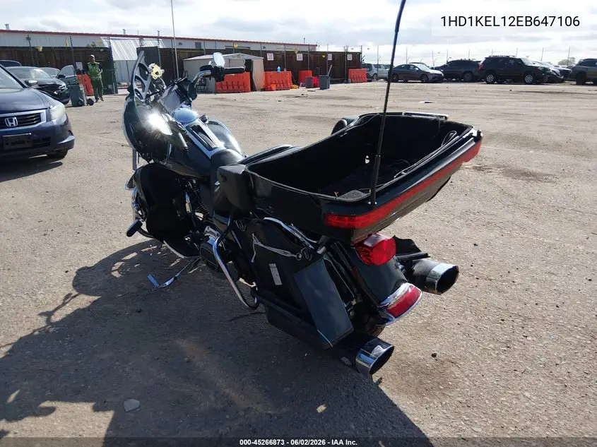 2014 Harley-Davidson Flhtk Electra Glide Ultra Ltd VIN: 1HD1KEL12EB647106 Lot: 45266873