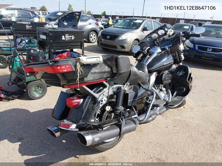 2014 Harley-Davidson Flhtk Electra Glide Ultra Ltd VIN: 1HD1KEL12EB647106 Lot: 45266873