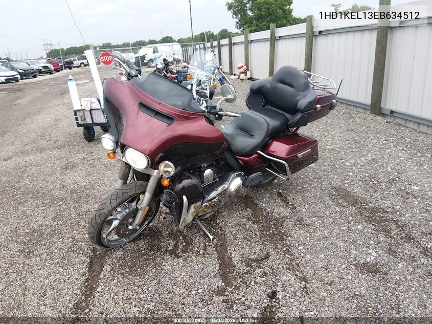 2014 Harley-Davidson Flhtk Electra Glide Ultra Ltd VIN: 1HD1KEL13EB634512 Lot: 45270983