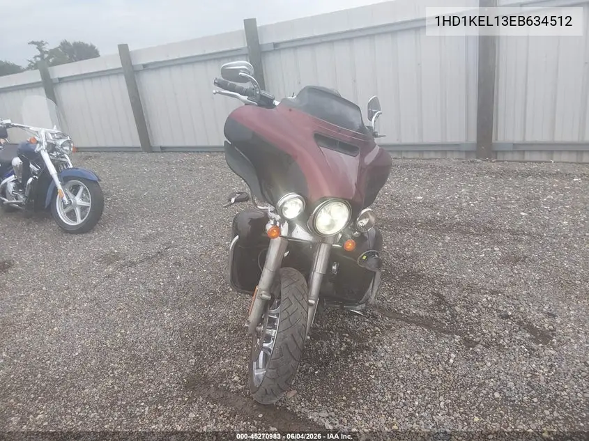 2014 Harley-Davidson Flhtk Electra Glide Ultra Ltd VIN: 1HD1KEL13EB634512 Lot: 45270983