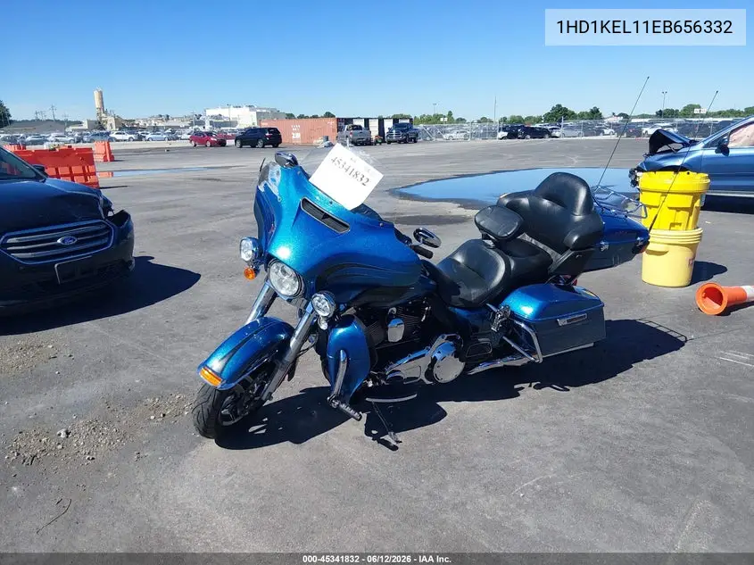 2014 Harley-Davidson Flhtk Electra Glide Ultra Ltd VIN: 1HD1KEL11EB656332 Lot: 45341832