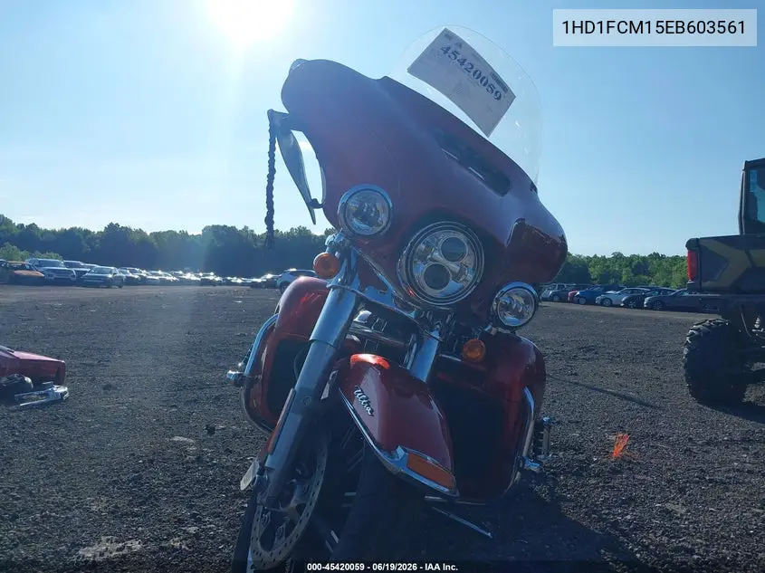 2014 Harley-Davidson Flhtcu Ultra Classic Electra Gld VIN: 1HD1FCM15EB603561 Lot: 45420059