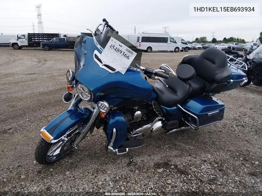 2014 Harley-Davidson Flhtk Electra Glide Ultra Ltd VIN: 1HD1KEL15EB693934 Lot: 45489366