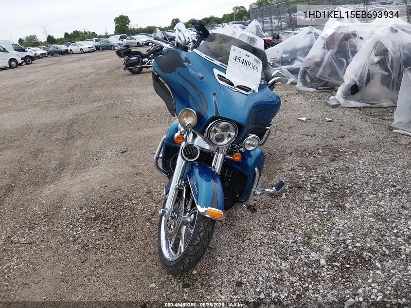 2014 Harley-Davidson Flhtk Electra Glide Ultra Ltd VIN: 1HD1KEL15EB693934 Lot: 45489366