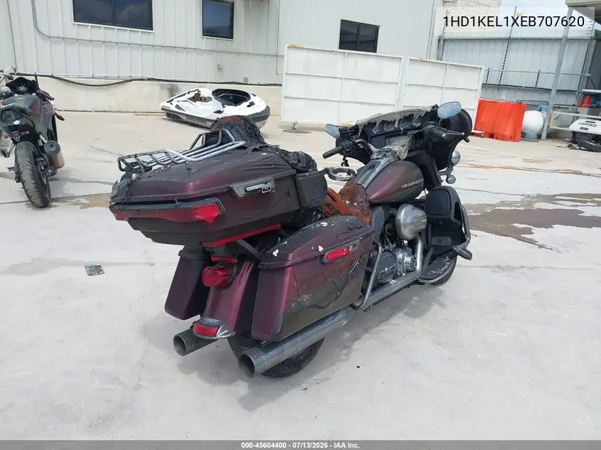 2014 Harley-Davidson Flhtk Electra Glide Ultra Ltd VIN: 1HD1KEL1XEB707620 Lot: 45604400