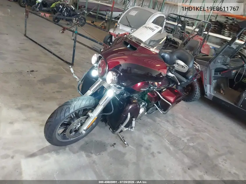 2014 Harley-Davidson Flhtk Electra Glide Ultra Ltd VIN: 1HD1KEL19EB611767 Lot: 45605991