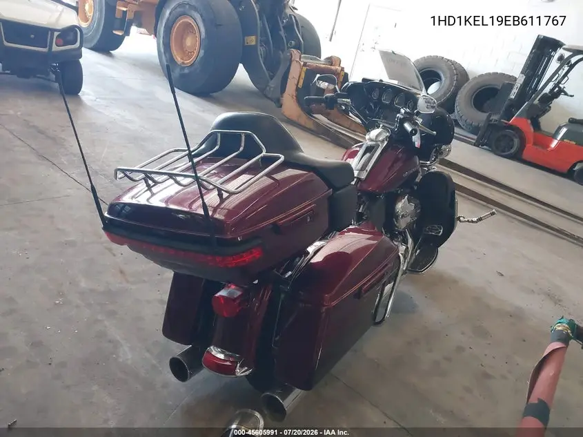 2014 Harley-Davidson Flhtk Electra Glide Ultra Ltd VIN: 1HD1KEL19EB611767 Lot: 45605991