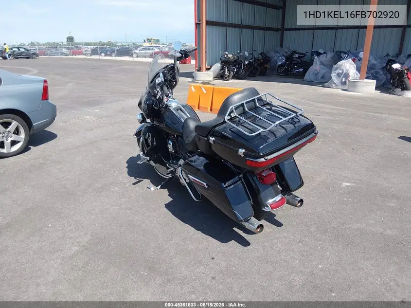 2015 Harley-Davidson Flhtk Ultra Limited VIN: 1HD1KEL16FB702920 Lot: 45361633