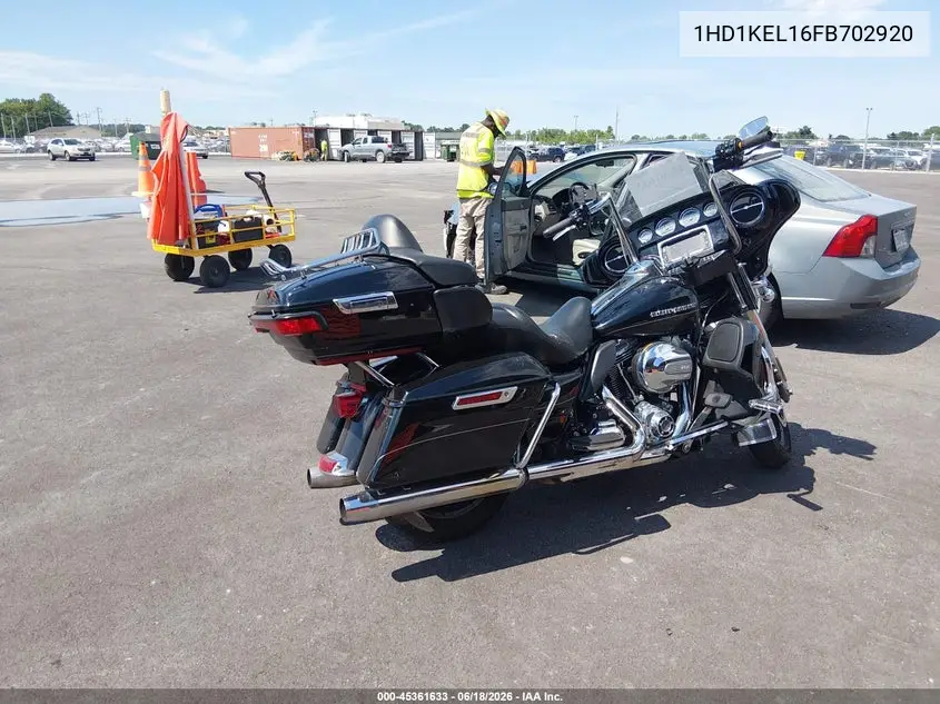 2015 Harley-Davidson Flhtk Ultra Limited VIN: 1HD1KEL16FB702920 Lot: 45361633
