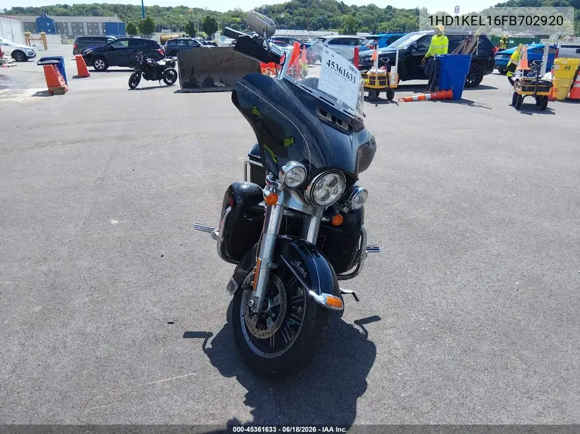 2015 Harley-Davidson Flhtk Ultra Limited VIN: 1HD1KEL16FB702920 Lot: 45361633