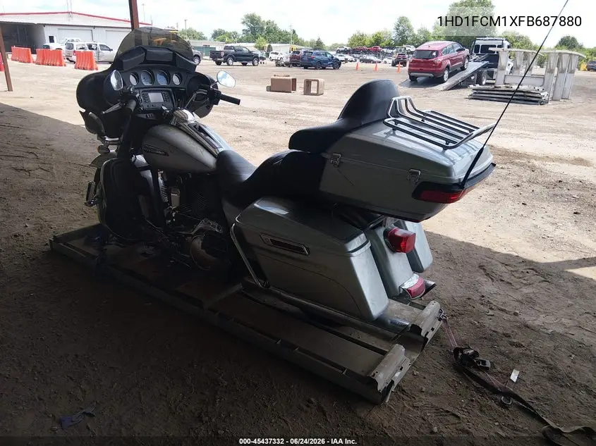 2015 Harley-Davidson Flhtcu Ultra Classic Electra Gld VIN: 1HD1FCM1XFB687880 Lot: 45437332
