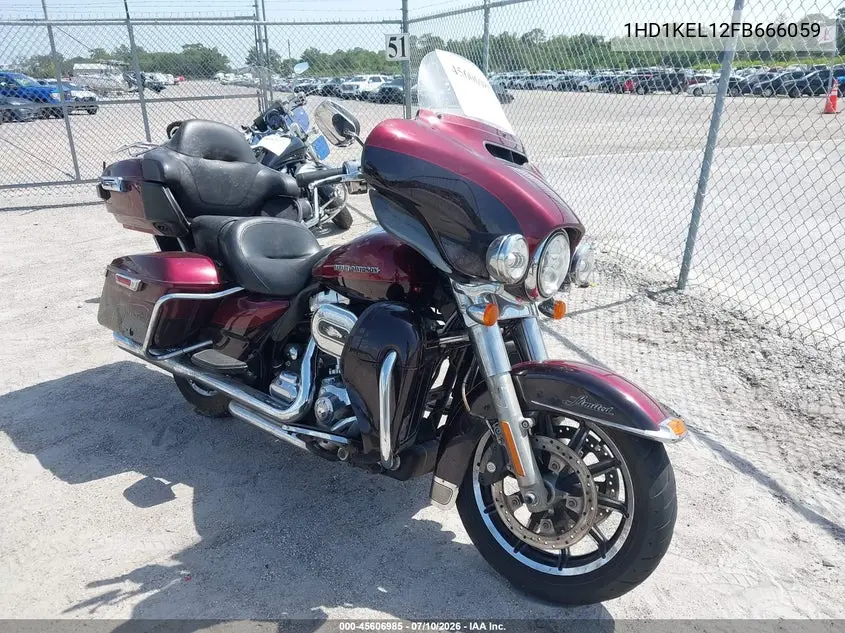 2015 Harley-Davidson Flhtk Ultra Limited VIN: 1HD1KEL12FB666059 Lot: 45606985