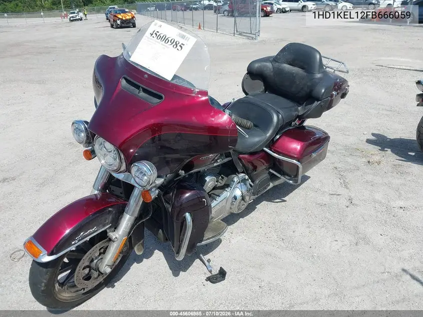 2015 Harley-Davidson Flhtk Ultra Limited VIN: 1HD1KEL12FB666059 Lot: 45606985