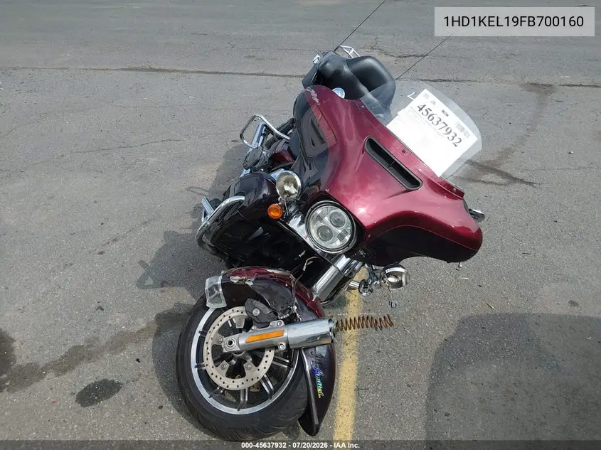 2015 Harley-Davidson Flhtk Ultra Limited VIN: 1HD1KEL19FB700160 Lot: 45637932