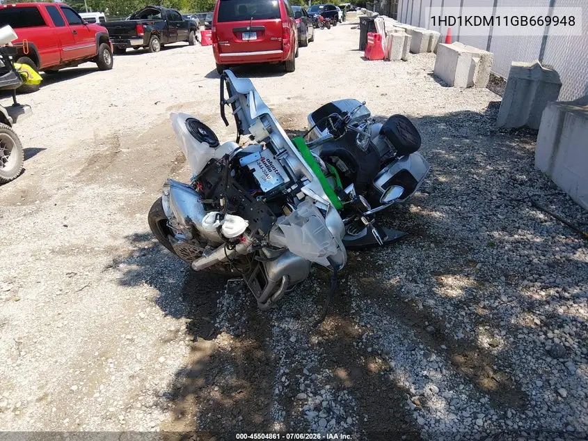 2016 Harley-Davidson Flhtcul Ultra Classic Low VIN: 1HD1KDM11GB669948 Lot: 45504861