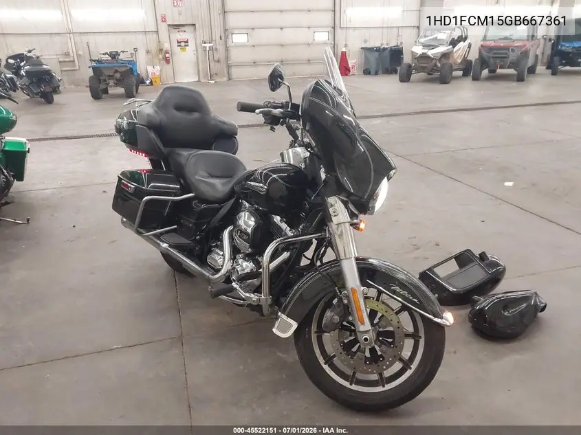 2016 Harley-Davidson Flhtcu Ultra Classic Electra Gld VIN: 1HD1FCM15GB667361 Lot: 45522151