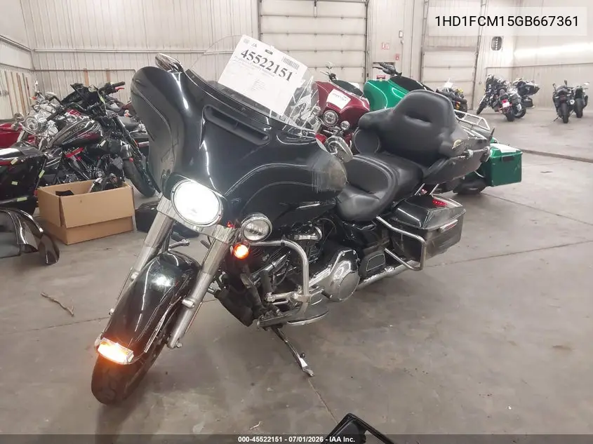 2016 Harley-Davidson Flhtcu Ultra Classic Electra Gld VIN: 1HD1FCM15GB667361 Lot: 45522151