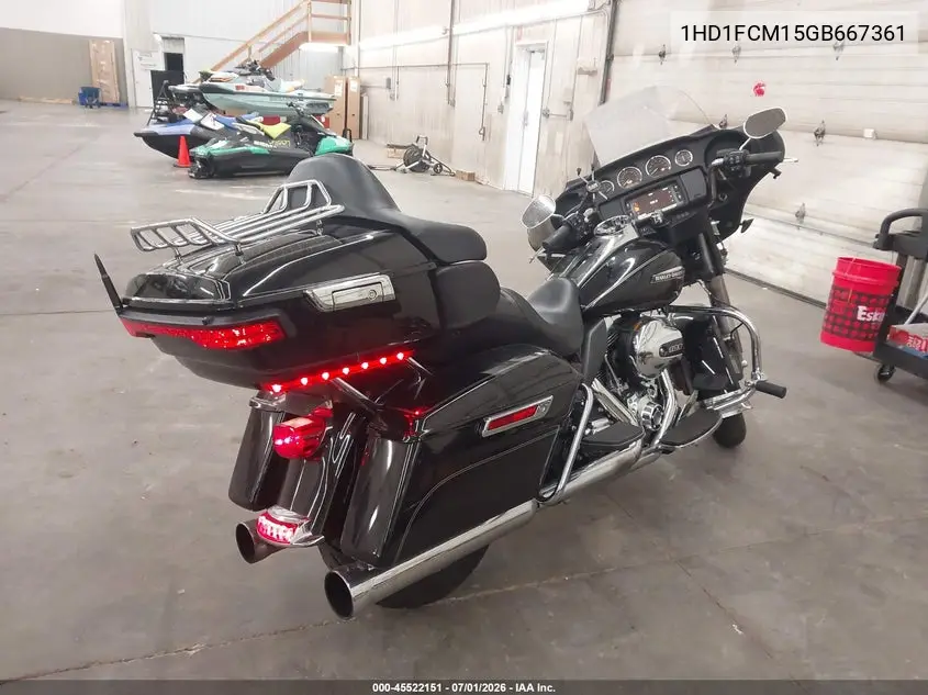 2016 Harley-Davidson Flhtcu Ultra Classic Electra Gld VIN: 1HD1FCM15GB667361 Lot: 45522151