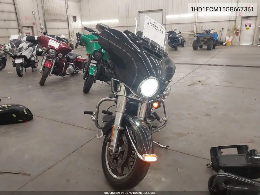 2016 Harley-Davidson Flhtcu Ultra Classic Electra Gld VIN: 1HD1FCM15GB667361 Lot: 45522151