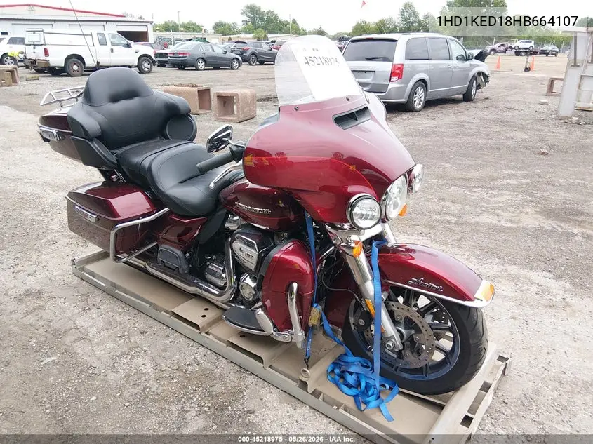 2017 Harley-Davidson Flhtk Ultra Limited VIN: 1HD1KED18HB664107 Lot: 45218975