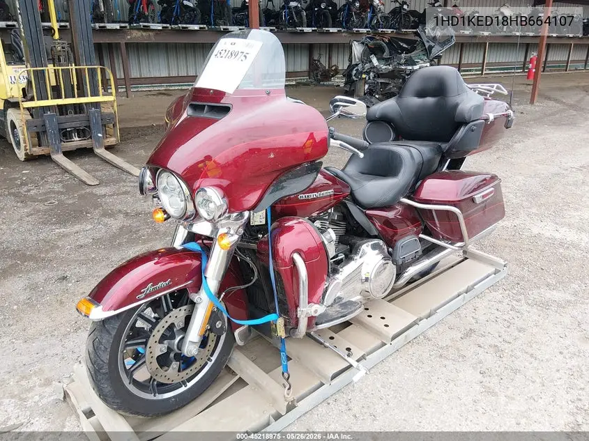 2017 Harley-Davidson Flhtk Ultra Limited VIN: 1HD1KED18HB664107 Lot: 45218975