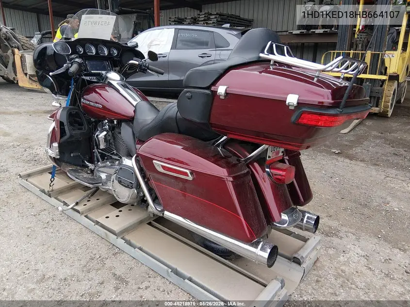 2017 Harley-Davidson Flhtk Ultra Limited VIN: 1HD1KED18HB664107 Lot: 45218975