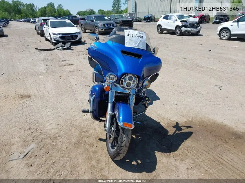2017 Harley-Davidson Flhtk Ultra Limited VIN: 1HD1KED12HB631345 Lot: 45243901