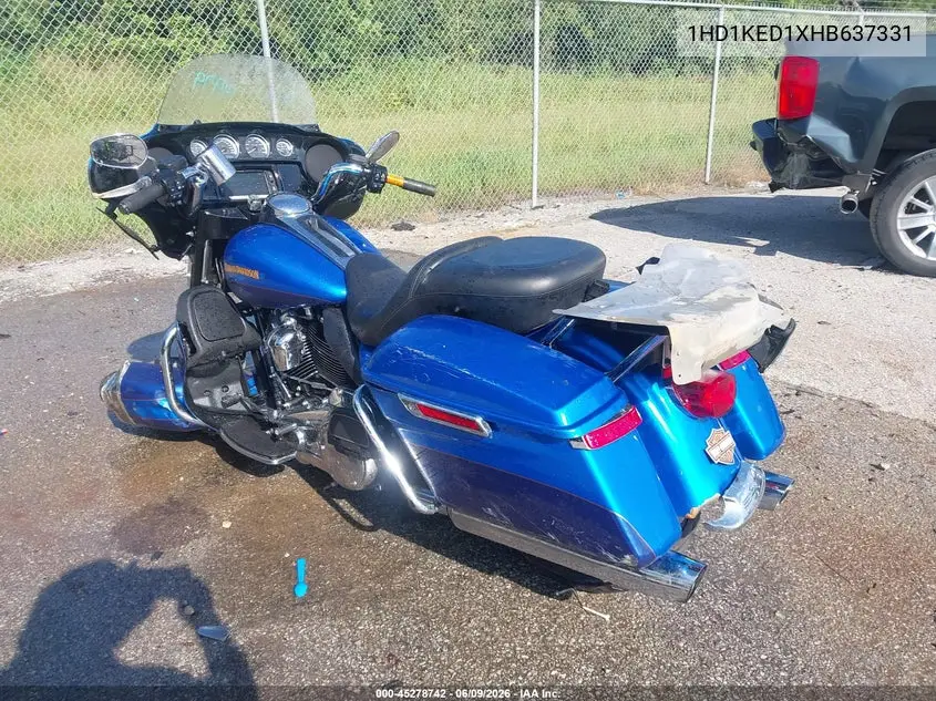 2017 Harley-Davidson Flhtk Ultra Limited VIN: 1HD1KED1XHB637331 Lot: 45278742