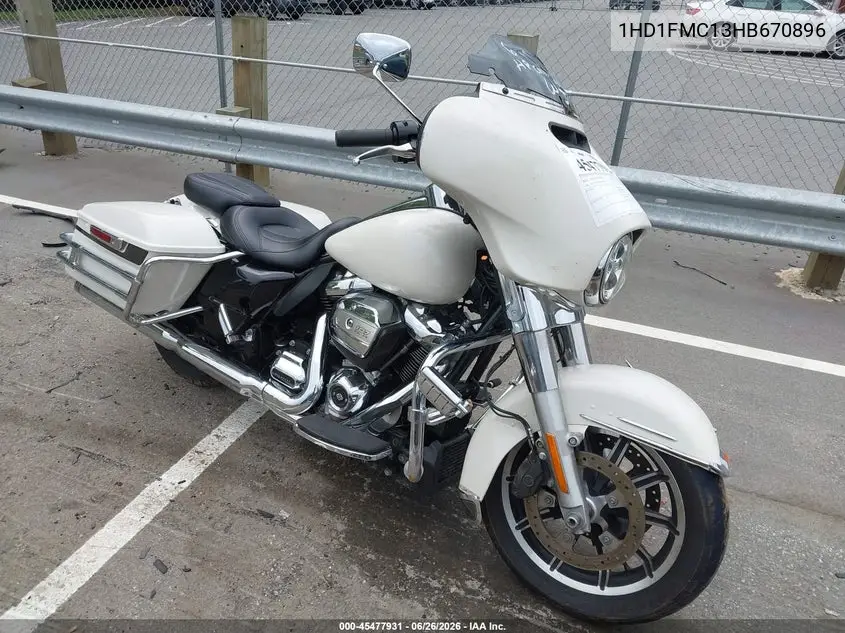 2017 Harley-Davidson Flhtp Police Electra Glide VIN: 1HD1FMC13HB670896 Lot: 45477931