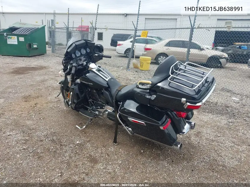 2018 Harley-Davidson Flhtk Ultra Limited VIN: 1HD1KED15JB638991 Lot: 45226820