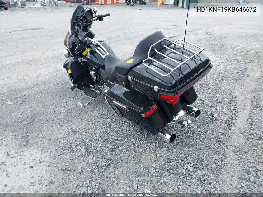 2019 Harley-Davidson Flhtk VIN: 1HD1KNF19KB646672 Lot: 45386026