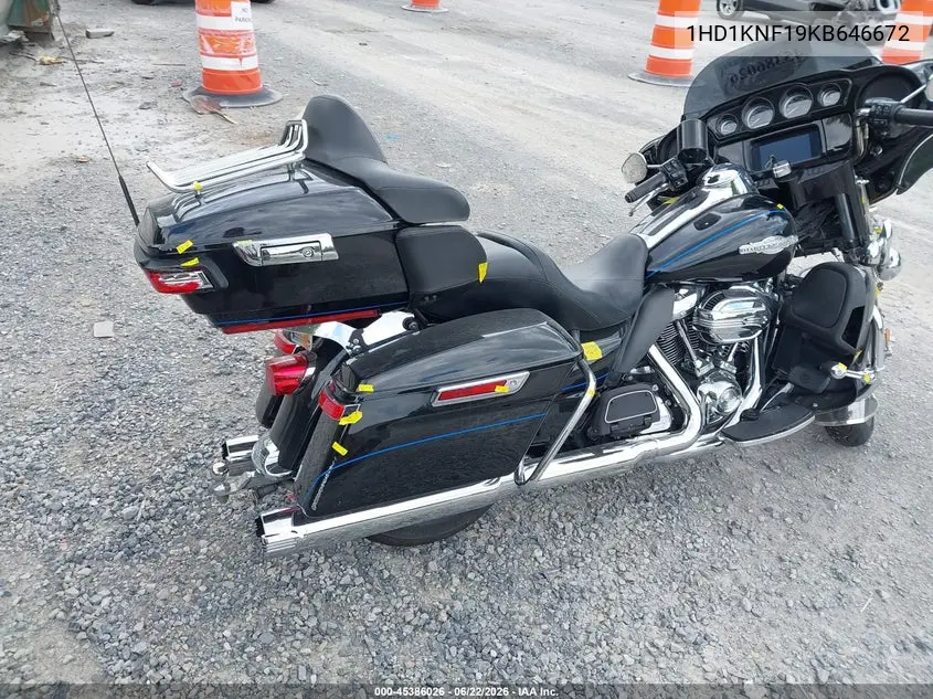 2019 Harley-Davidson Flhtk VIN: 1HD1KNF19KB646672 Lot: 45386026