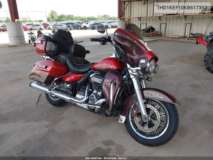 2019 Harley-Davidson Flhtk VIN: 1HD1KEF10KB617352 Lot: 45467340