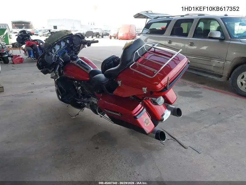 2019 Harley-Davidson Flhtk VIN: 1HD1KEF10KB617352 Lot: 45467340