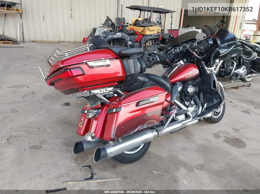 2019 Harley-Davidson Flhtk VIN: 1HD1KEF10KB617352 Lot: 45467340