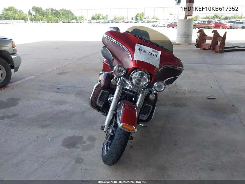 2019 Harley-Davidson Flhtk VIN: 1HD1KEF10KB617352 Lot: 45467340