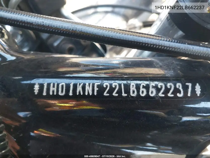 2020 Harley-Davidson Flhtk VIN: 1HD1KNF22LB662237 Lot: 45609047