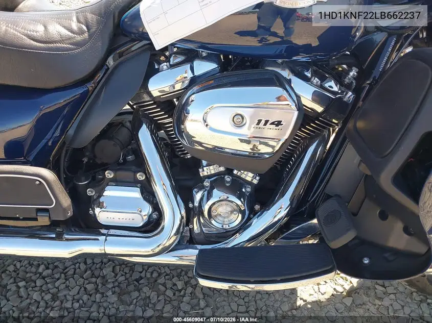 2020 Harley-Davidson Flhtk VIN: 1HD1KNF22LB662237 Lot: 45609047