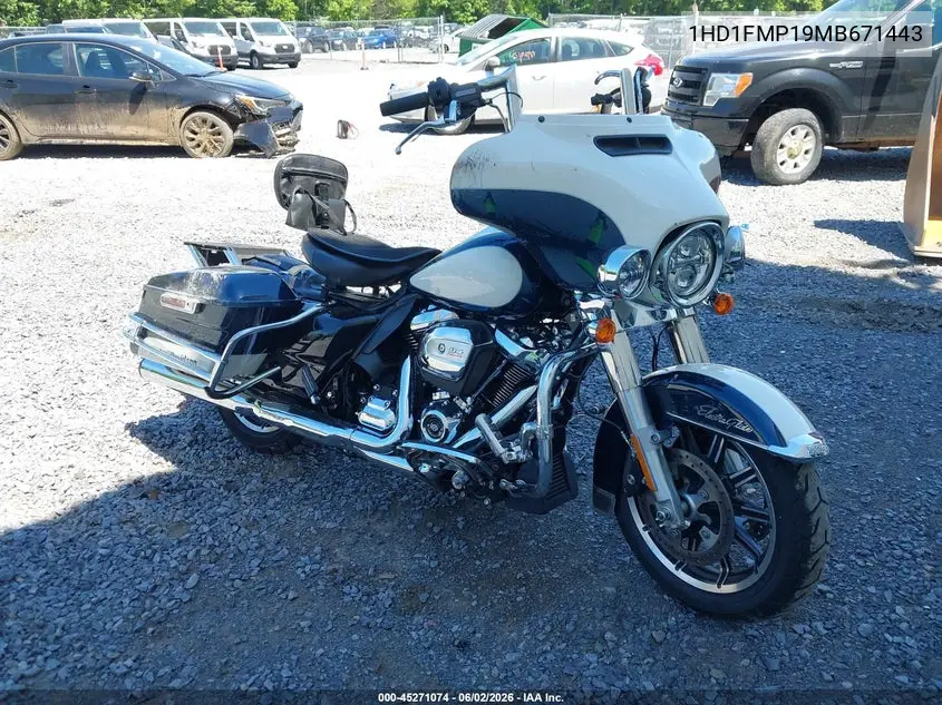 2021 Harley-Davidson Flhtp VIN: 1HD1FMP19MB671443 Lot: 45271074