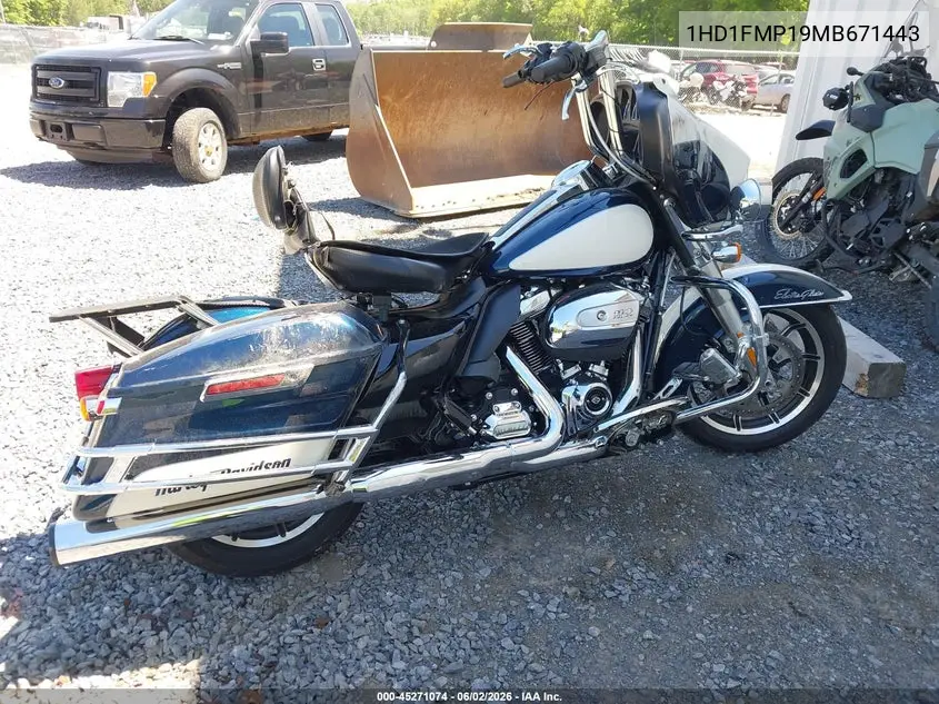 2021 Harley-Davidson Flhtp VIN: 1HD1FMP19MB671443 Lot: 45271074