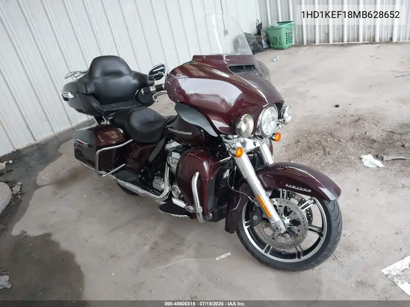 2021 Harley-Davidson Flhtk VIN: 1HD1KEF18MB628652 Lot: 45600318