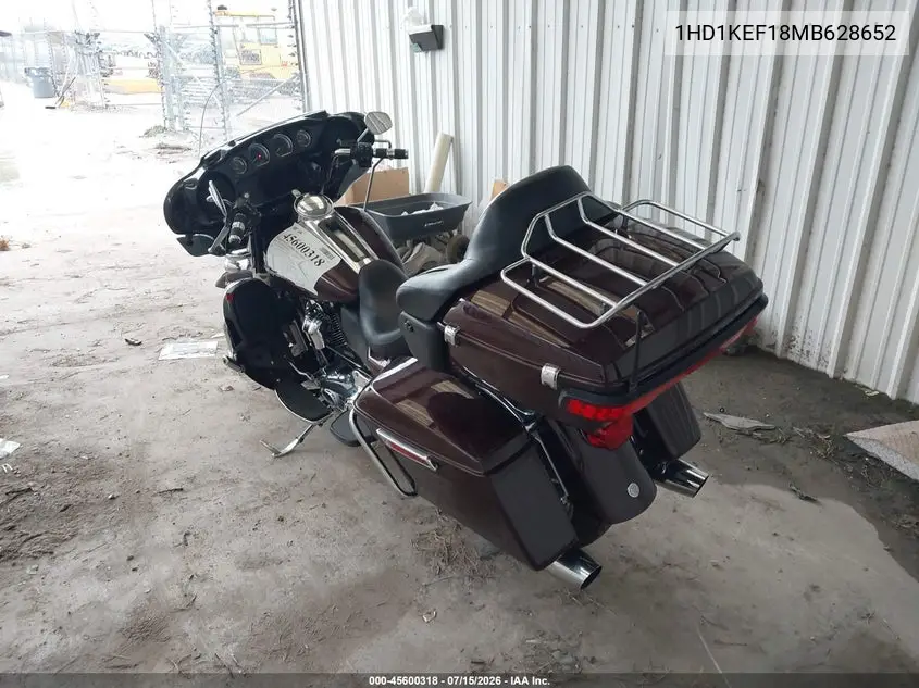 2021 Harley-Davidson Flhtk VIN: 1HD1KEF18MB628652 Lot: 45600318