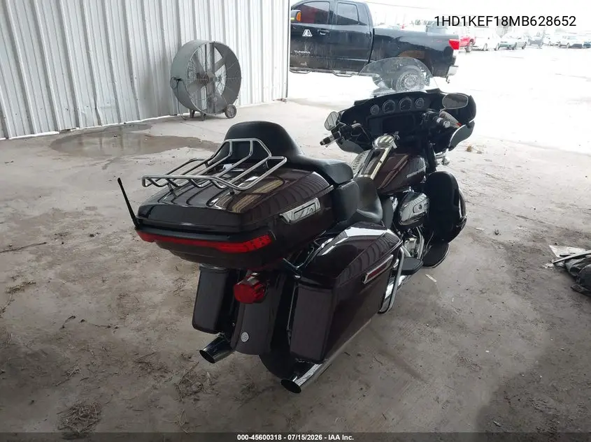 2021 Harley-Davidson Flhtk VIN: 1HD1KEF18MB628652 Lot: 45600318